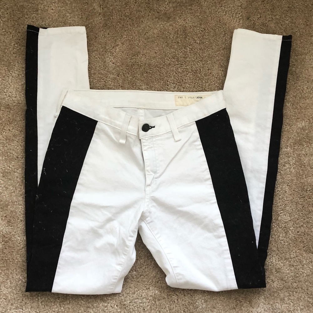 Rag & bone black and white jeans